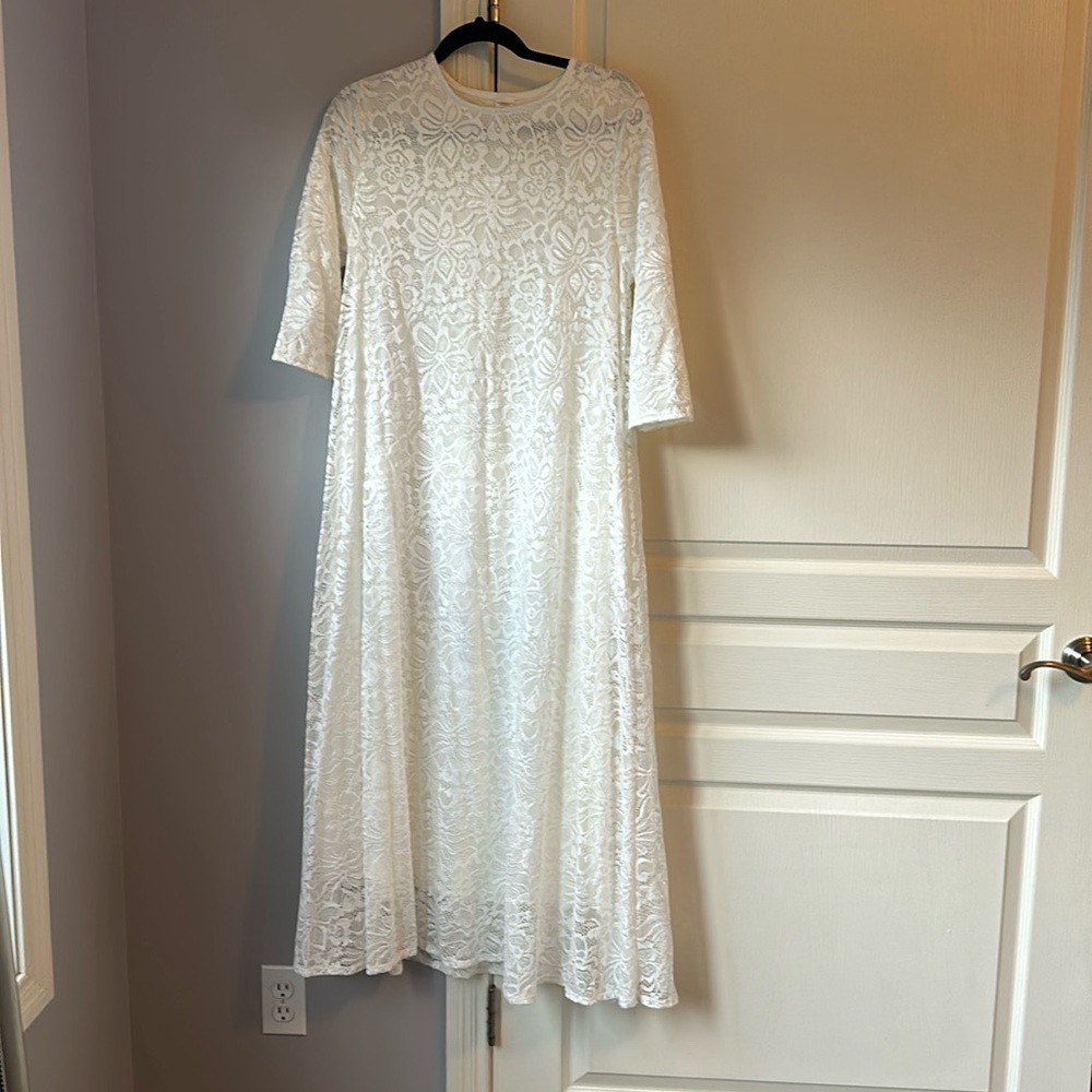 Southern Belle Lace Dress in White